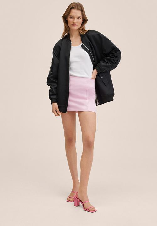 MANGO - Jacket peterpan - black