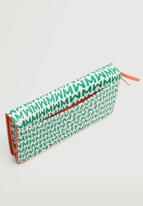 MANGO - Printed wallet - green