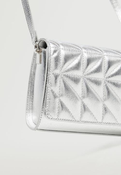 MANGO - Metallic padded bag - silver
