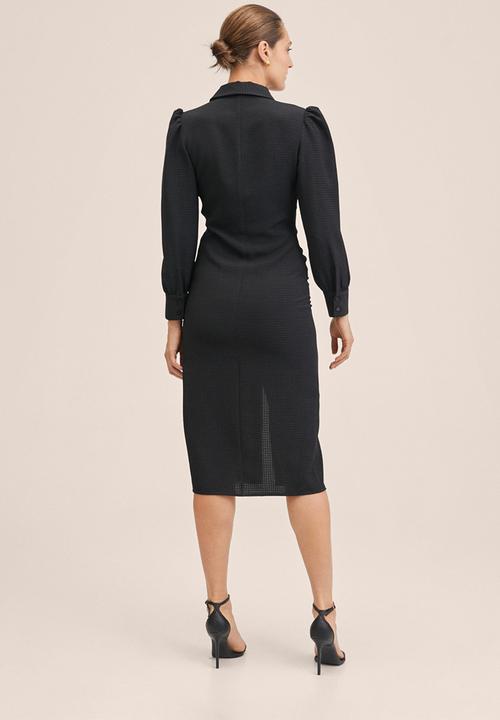 MANGO - Dress fru - black
