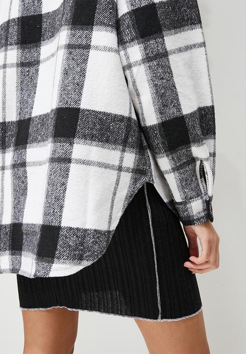 Blake - Check shacket - black/white check