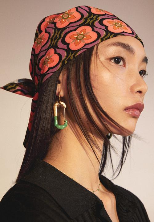 MANGO - Mixed pendant earrings - gold