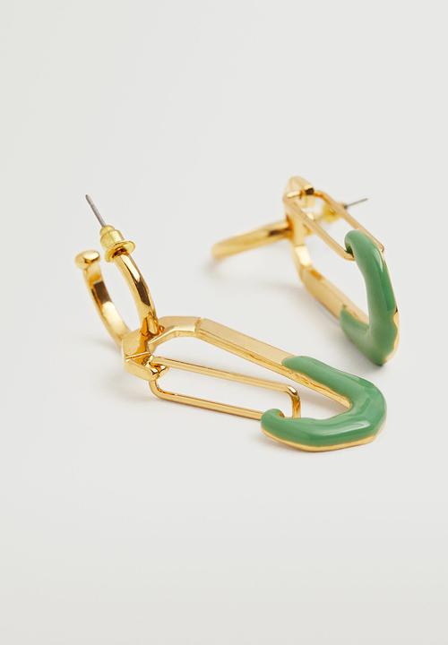 MANGO - Mixed pendant earrings - gold