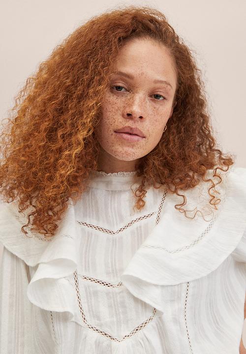 MANGO - Blouse momo - white