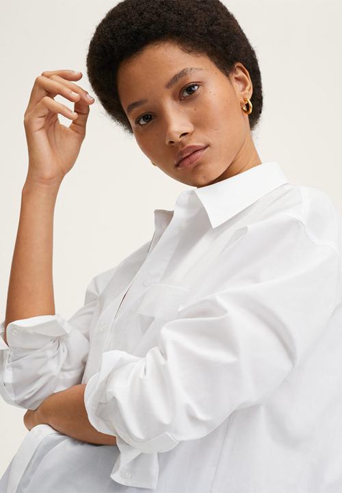 MANGO - Shirt regu - white