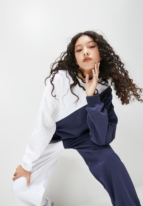 Blake - Colourblock oversize sweater - blues