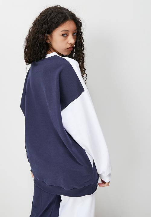 Blake - Colourblock oversize sweater - blues