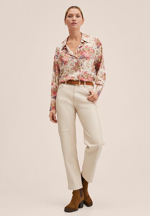 MANGO - Shirt new - light beige