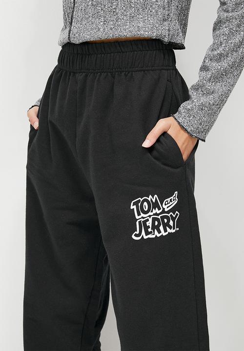 Blake - Co ord tom and jerry print jogger - black
