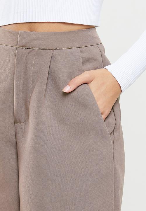 Factorie - Super wide leg pant - burnt iron