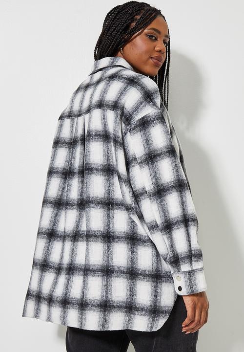 Superbalist - Melton over shirt - black check