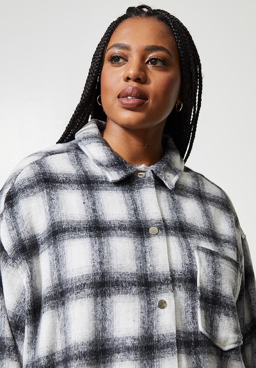 Superbalist - Melton over shirt - black check