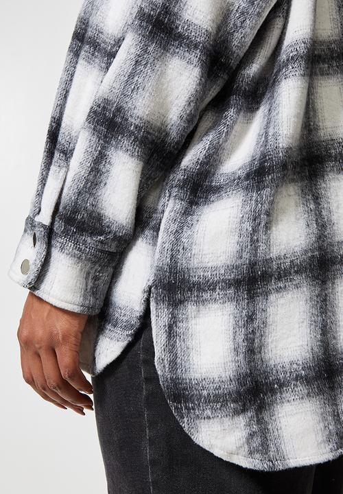 Superbalist - Melton over shirt - black check