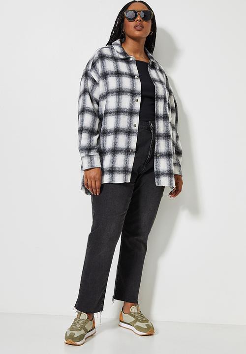 Superbalist - Melton over shirt - black check