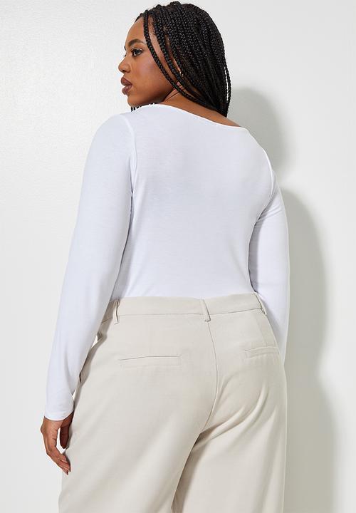 Superbalist - 2 Pack slash neck bodysuit - black & white