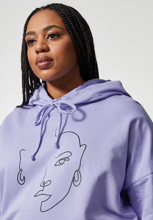 Superbalist - Graphic hoodie - lilac