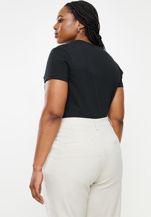 POLO - Plus wmn allie short sleeve sml pony stretch T-shirt - black