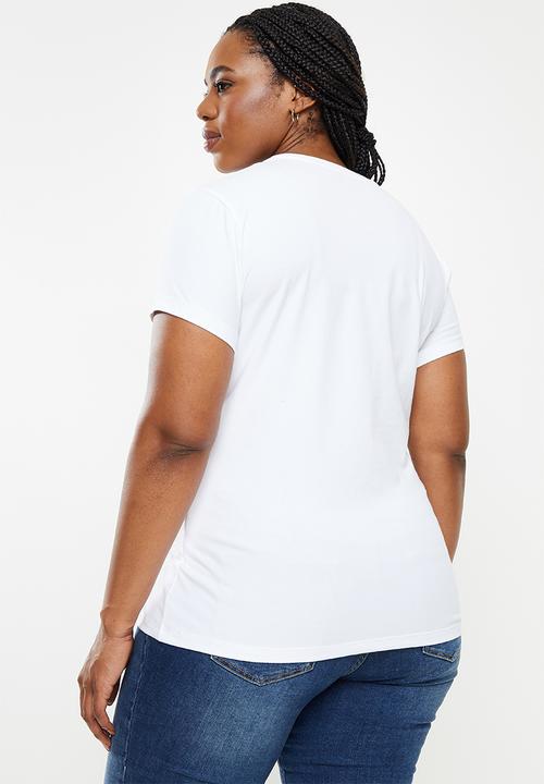 POLO - Plus wmn allie short sleeve sml pony stretch T-shirt - white