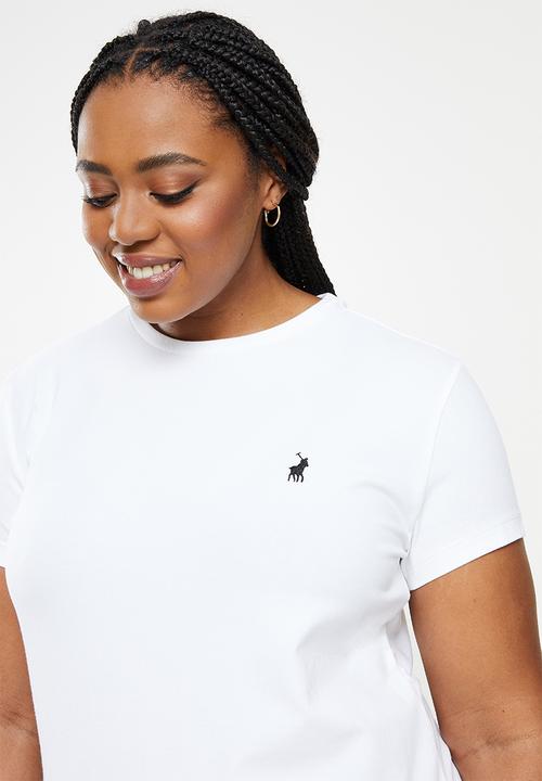 POLO - Plus wmn allie short sleeve sml pony stretch T-shirt - white