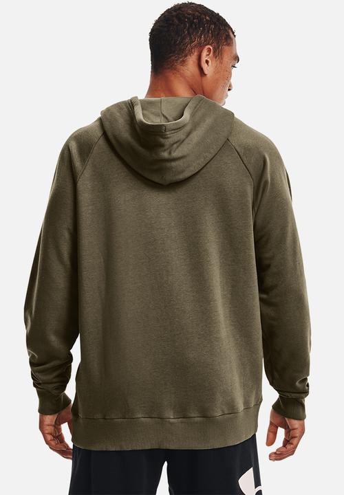 Under Armour - UA rival fleece big logo hoodie- Khaki