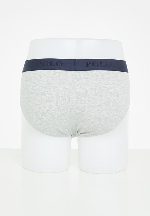 POLO - Men plain knit briefs - grey