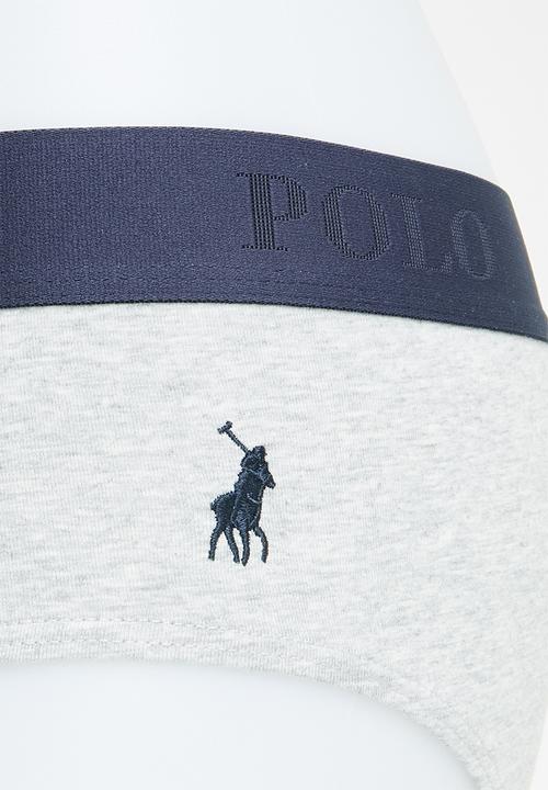 POLO - Men plain knit briefs - grey