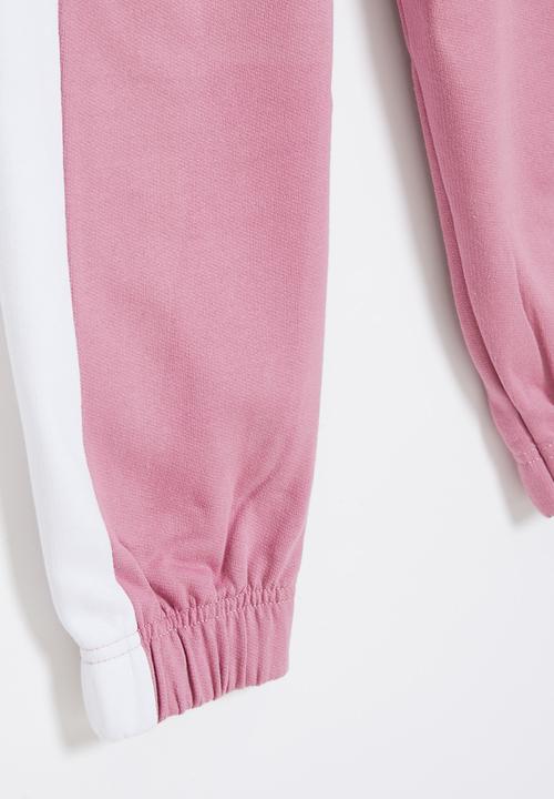 Superbalist Kids - Colourblock jogger - pink & white