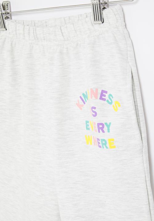 Superbalist Kids - Printed jogger - grey melange