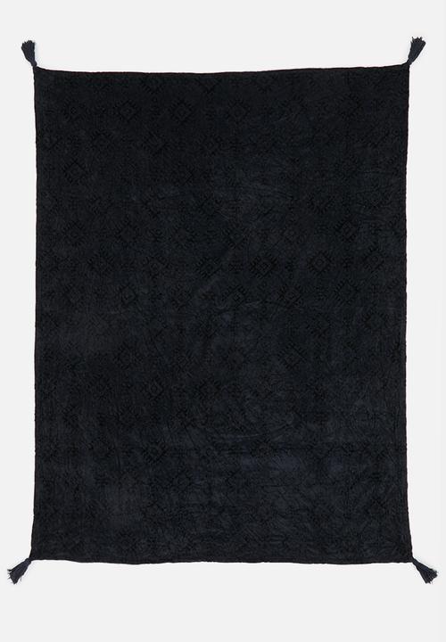 Sixth Floor - Viscose chenille jacquard throw - navy blue