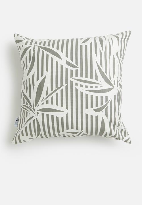 Sixth Floor - Bamboo knights cushion cover - grey