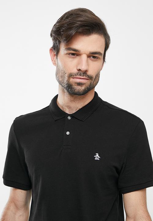 Original Penguin - Raised rib polo - true black