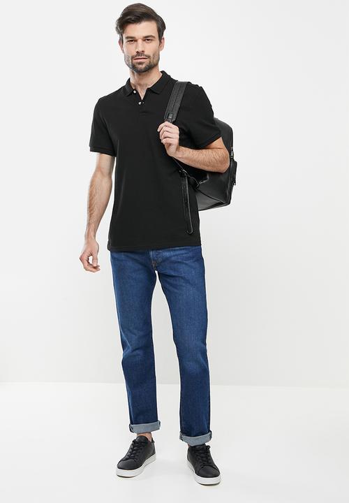 Original Penguin - Raised rib polo - true black