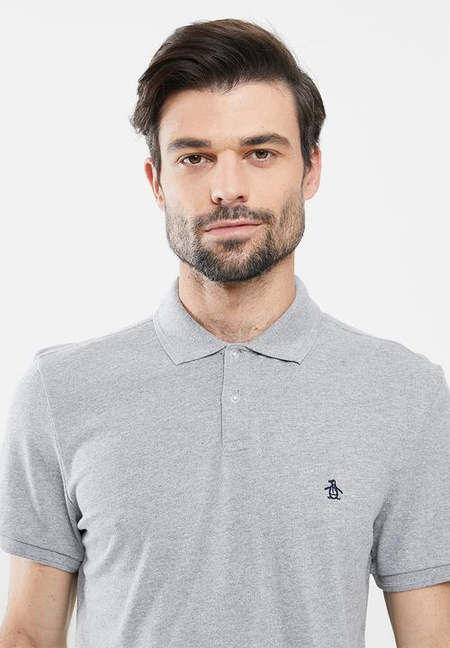 Original Penguin - Raised rib polo - rain heather