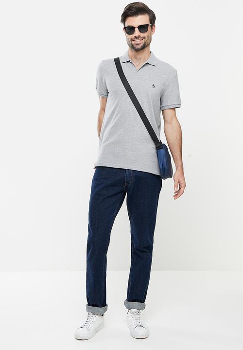 Original Penguin - Raised rib polo - rain heather