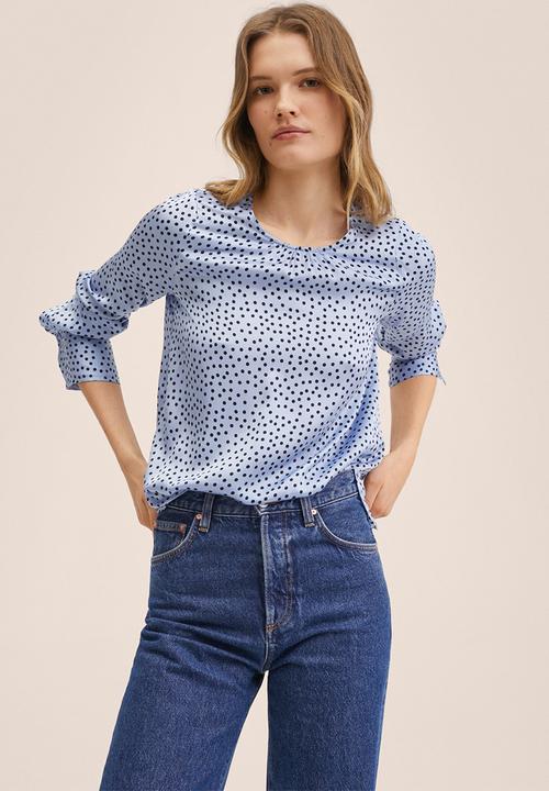 MANGO - Blouse tippy - mid blue
