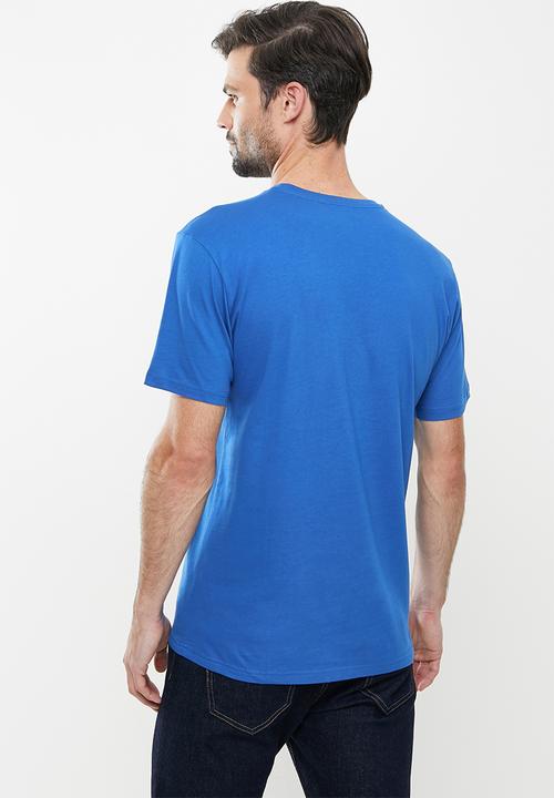 POLO - Plain CN Short Sleeve Tee - Blue