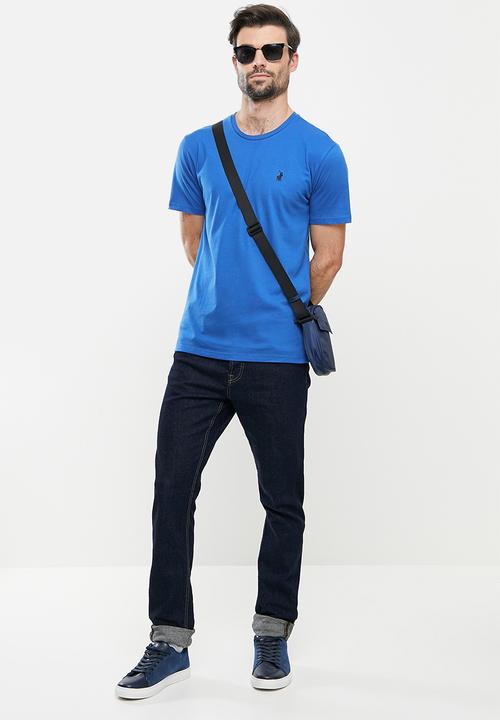 POLO - Plain CN Short Sleeve Tee - Blue