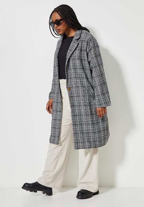 Superbalist - Midi blazer coat - check