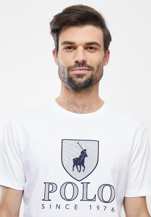 POLO - Cory Crest crew neck Short sleeve Tee  - White