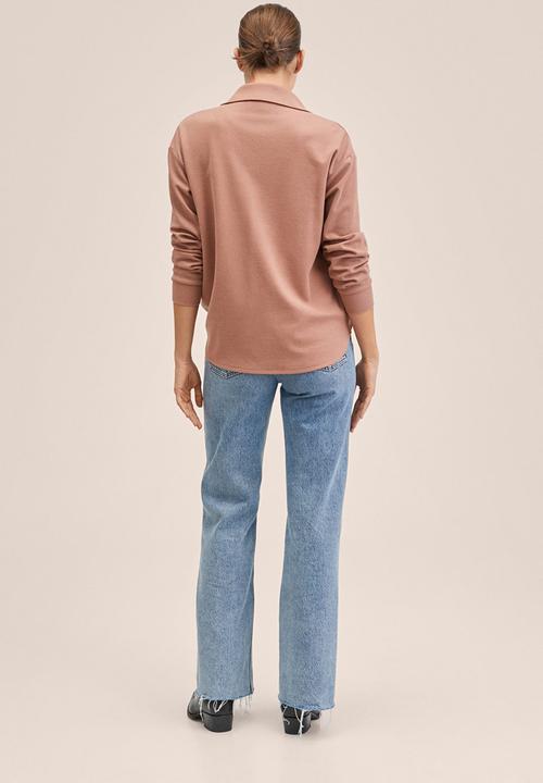 MANGO - Sweatshirt pique2 - pink