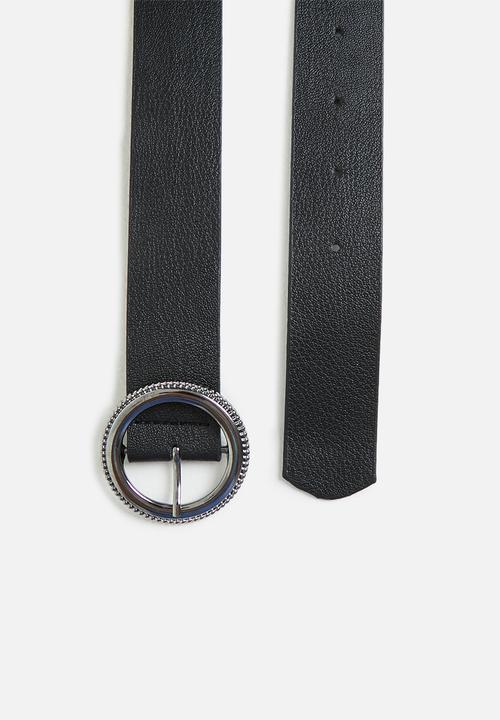 Trendyol - Round buckle  pack belts - brown & black 