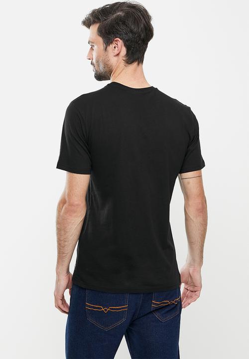 POLO - Flocked Bold Logo SS Tee - Black