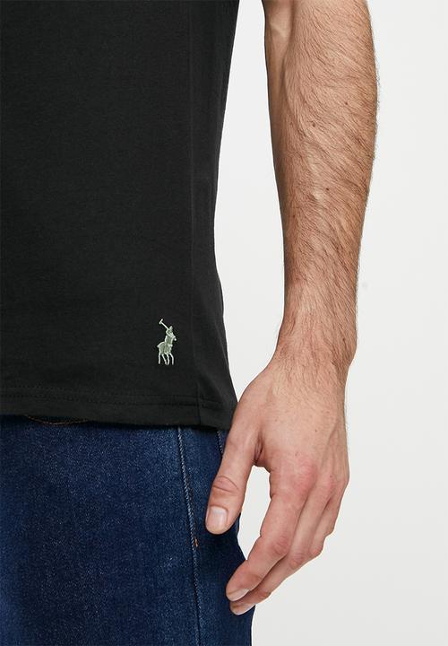 POLO - Flocked Bold Logo SS Tee - Black