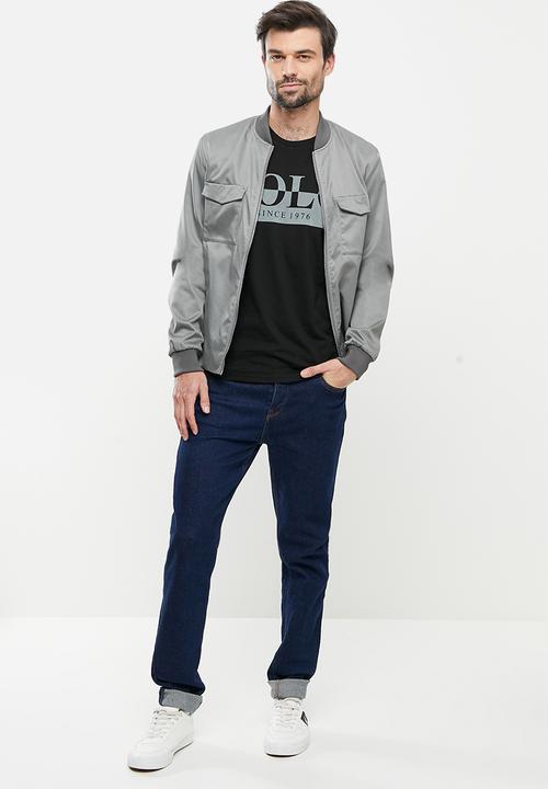 POLO - Flocked Bold Logo SS Tee - Black