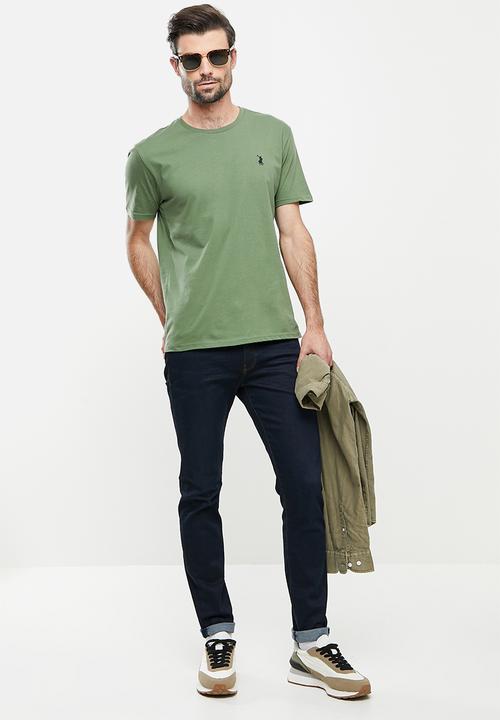 POLO - Plain CN Short Sleeve Tee - Green