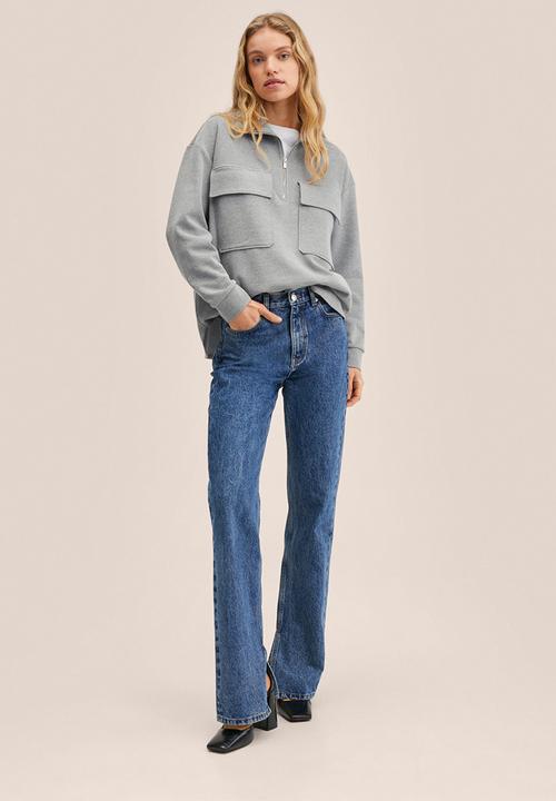 MANGO - Sweatshirt pique2 - medium grey