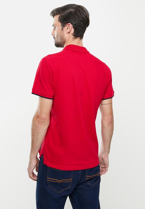 POLO - Panel Stripe Golfer - Red
