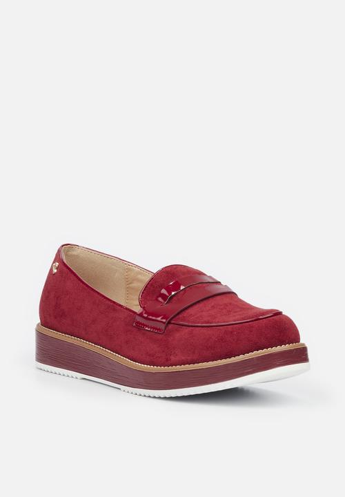 Butterfly Feet - Azalea 4 flatform loafer - red