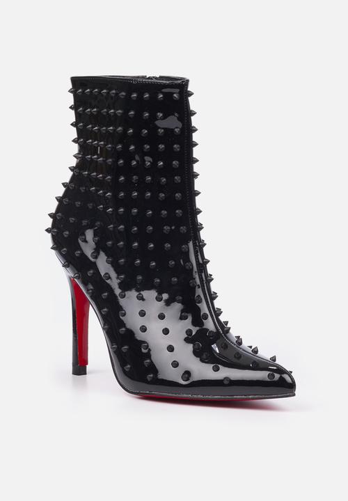 Miss Black - Bomb1 studded ankle boot - black
