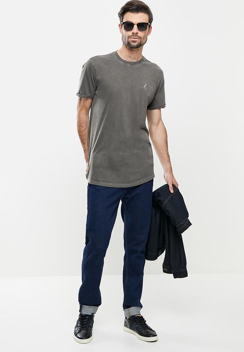 POLO - PJC  Overdyed SS Tee - Charcoal